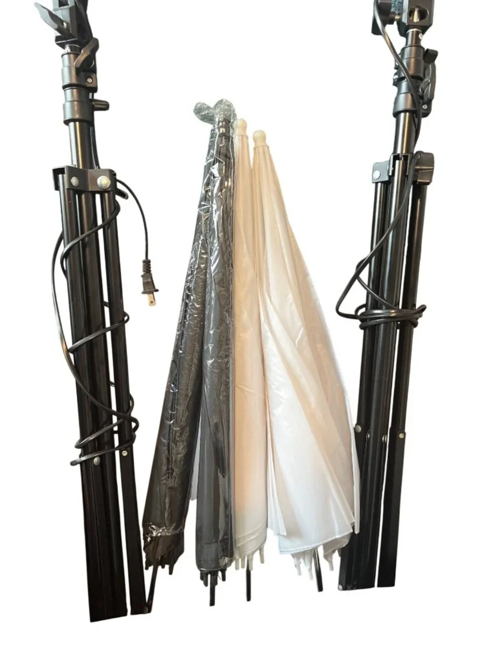 Kshioe Photography Lighting Umbrella Kit With Adjustable Stands & Carry Bag